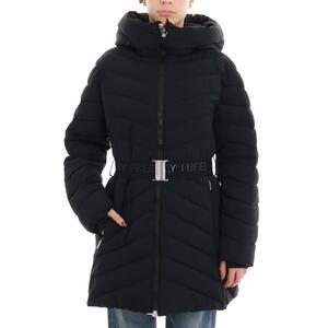 PIUMINO CON CINTURA NERO